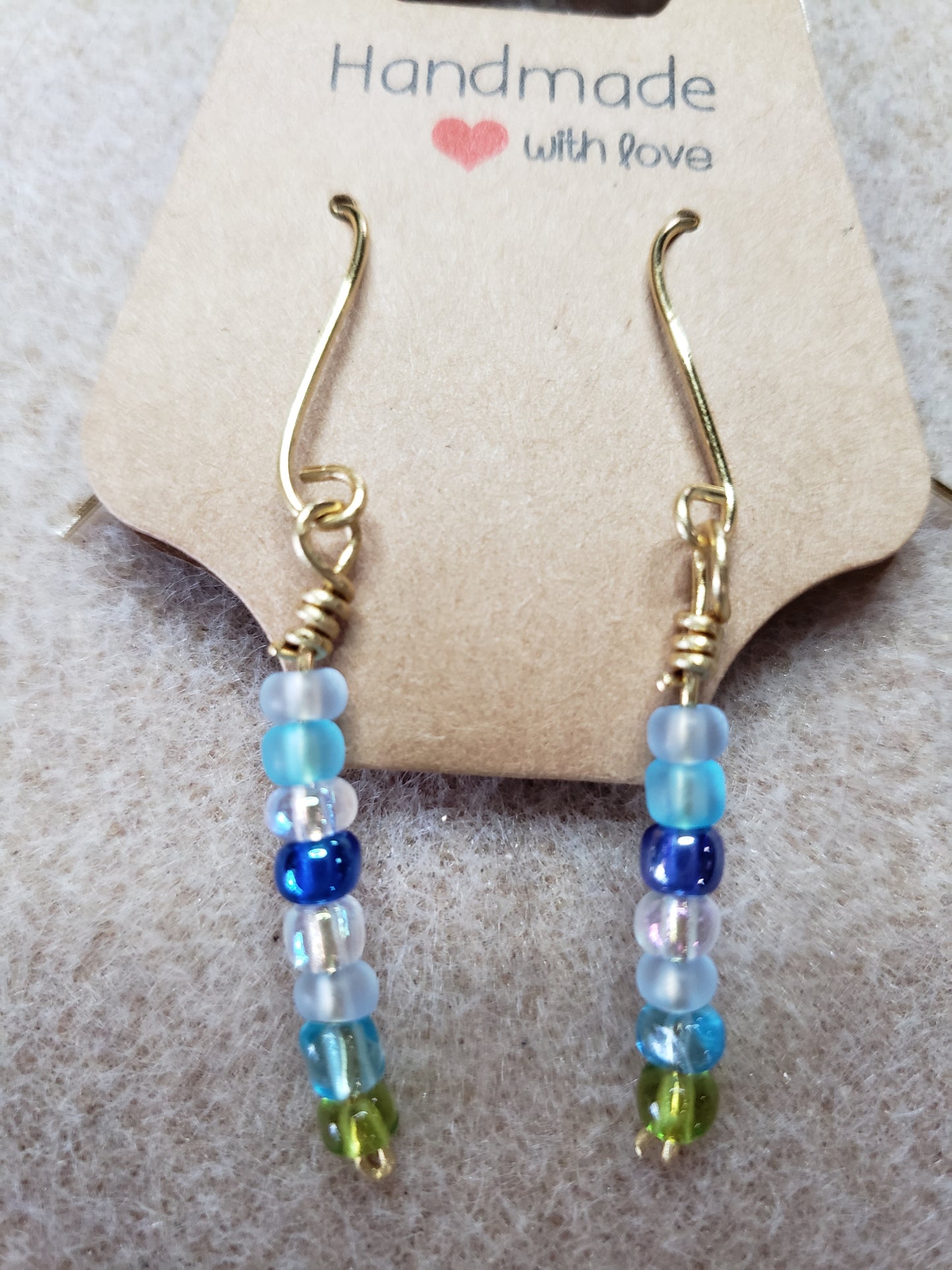 The Sea Series- Synthetic Shade of Blue beads Earrings