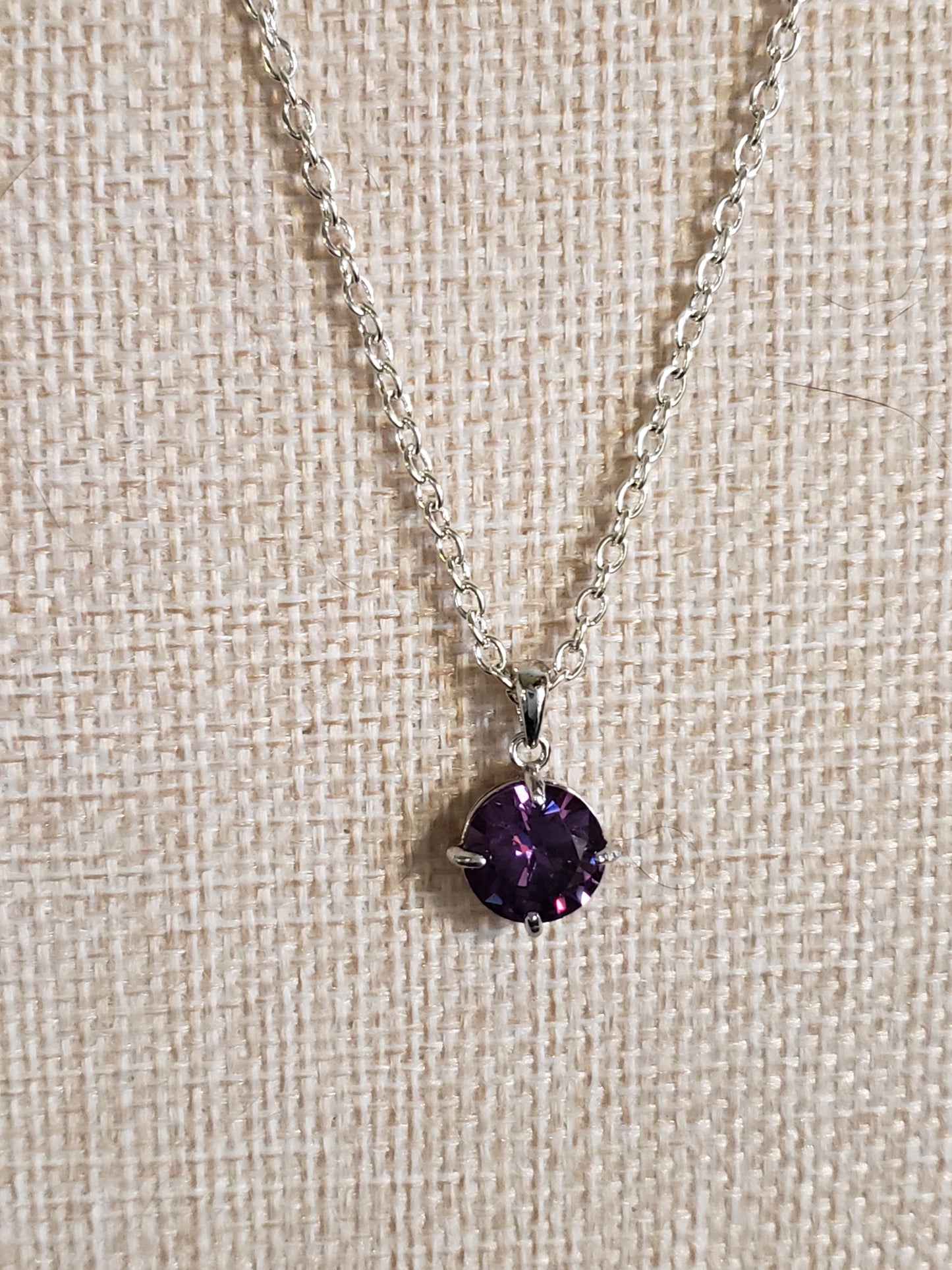 AAAA 4-5 carat Deep Purple Diamond CZ with .925 Silver Bezel