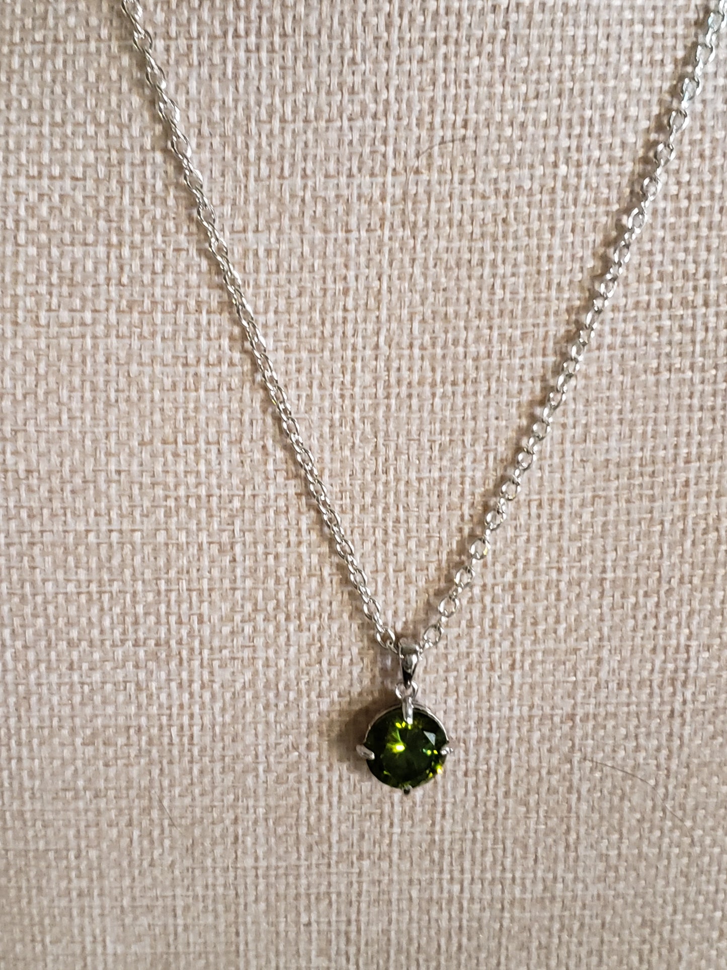 AAAA 4-5 carat Peridot CZ with .925 Silver Bezel