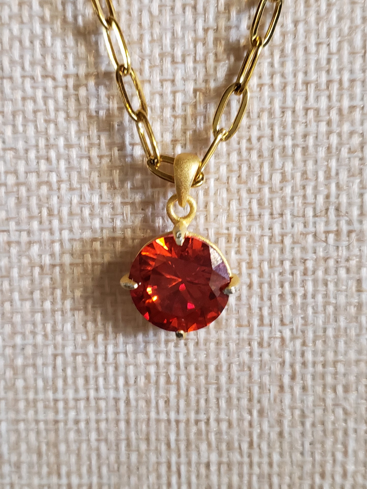 AAAA 6-7 carat Deep Red CZ with 18K Real Gold Plated