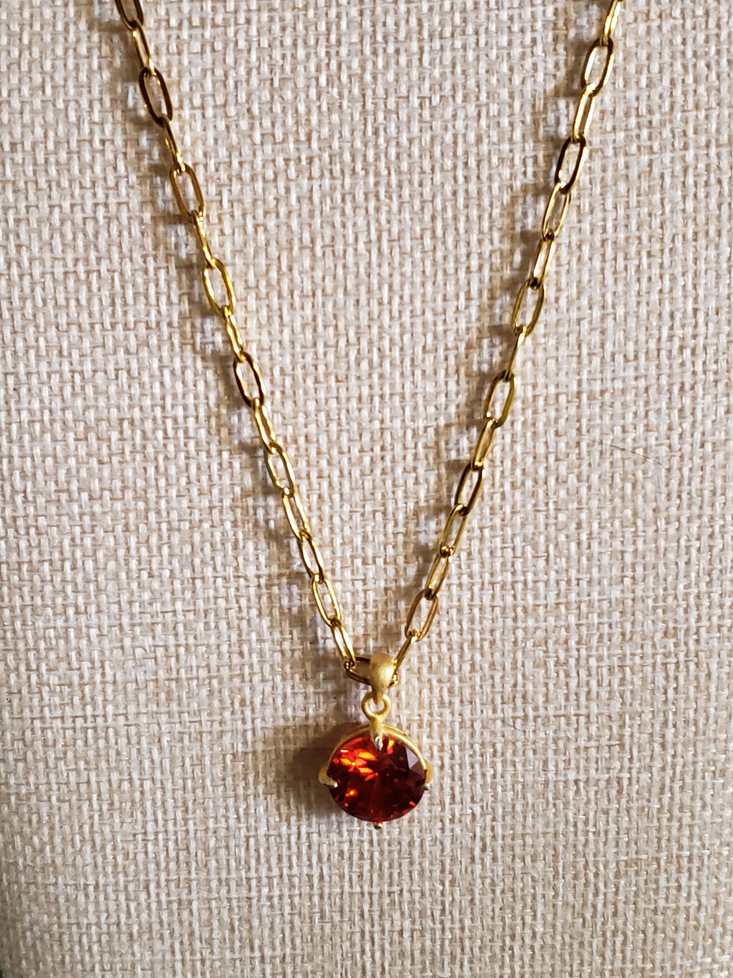 AAAA 6-7 carat Deep Red CZ with 18K Real Gold Plated
