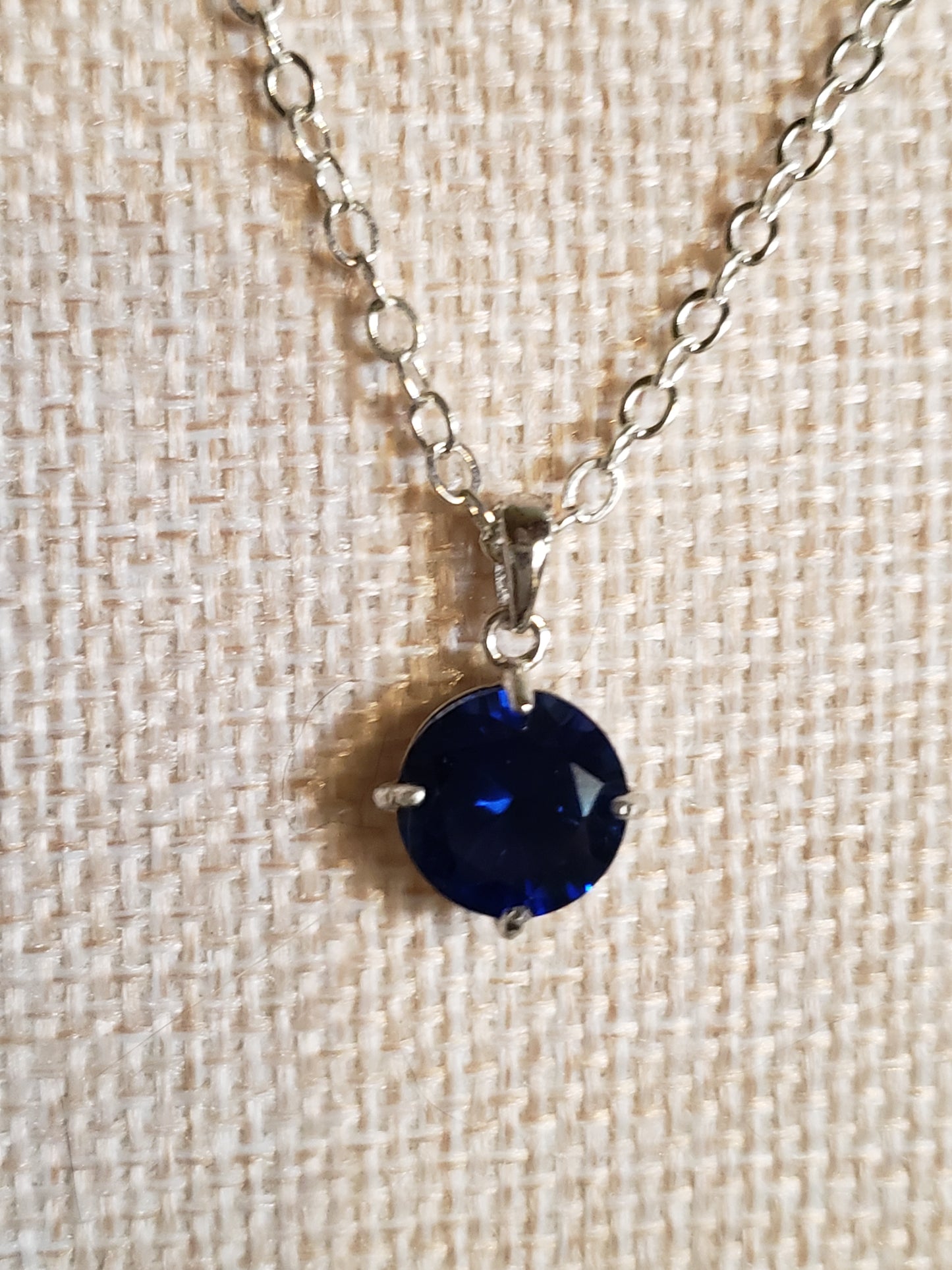 AAAAA 4-5 carat Man Made Royal Blue Sapphire with .925 Silver Bezel