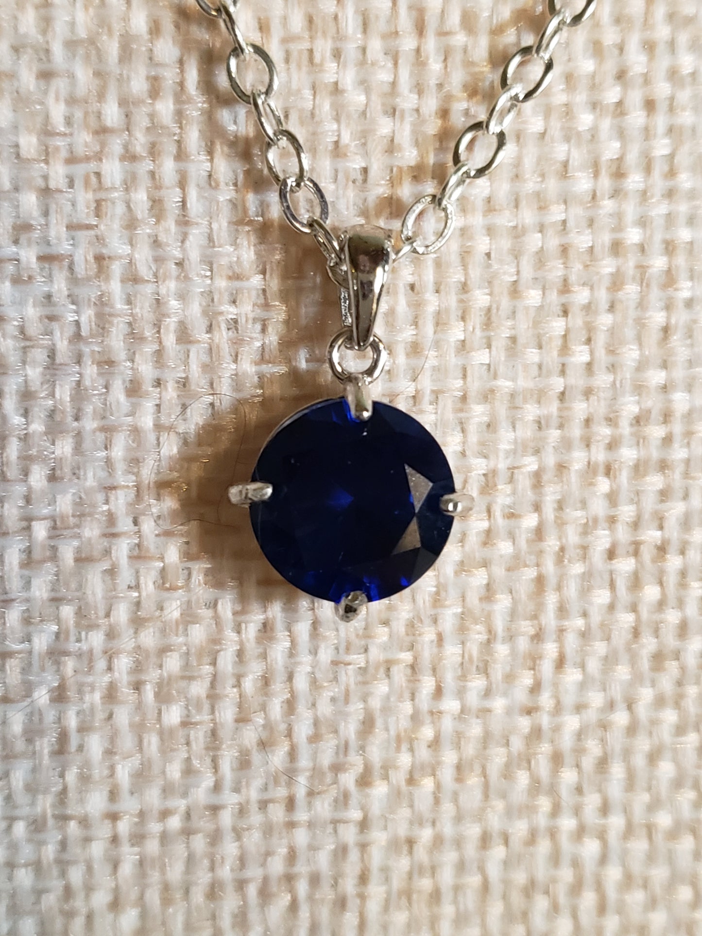 AAAAA 4-5 carat Man Made Royal Blue Sapphire with .925 Silver Bezel
