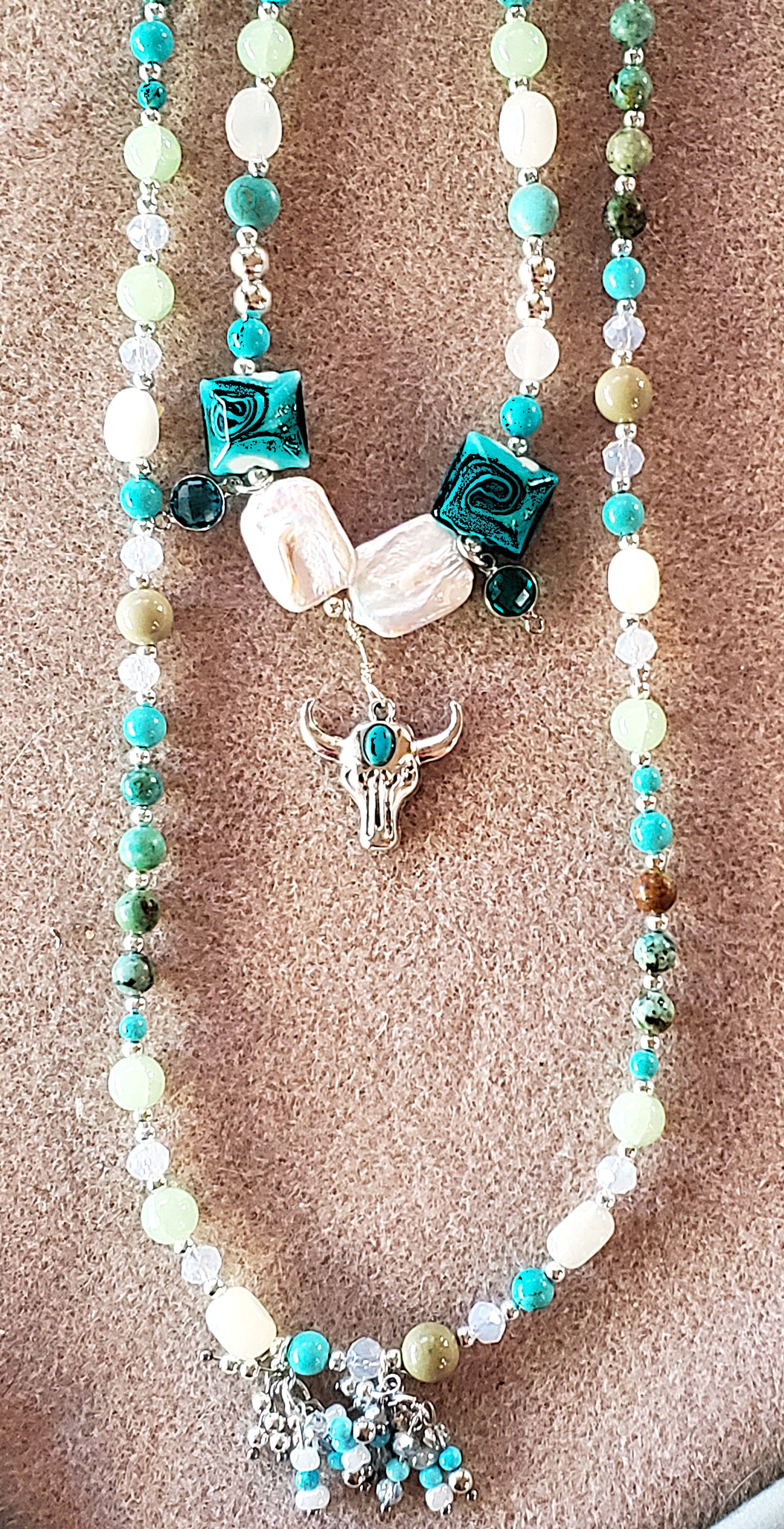 Beautiful 2 chain Western Necklace