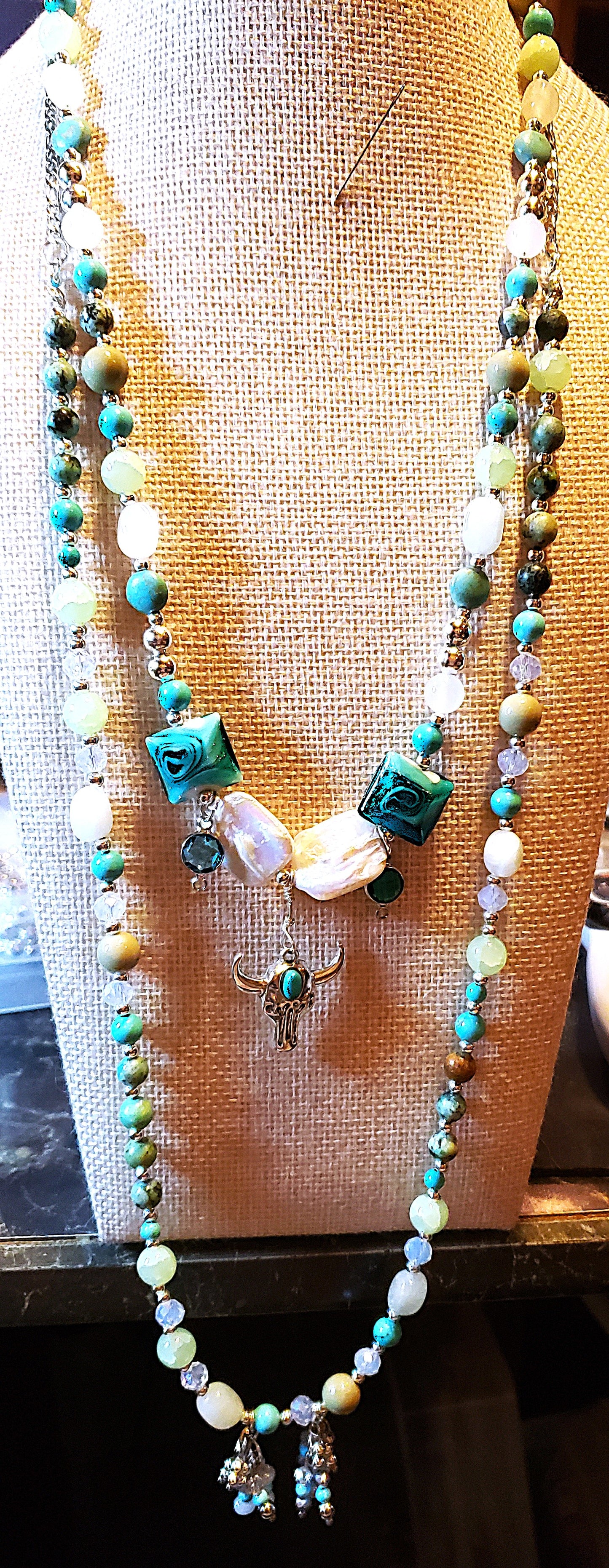 Beautiful 2 chain Western Necklace