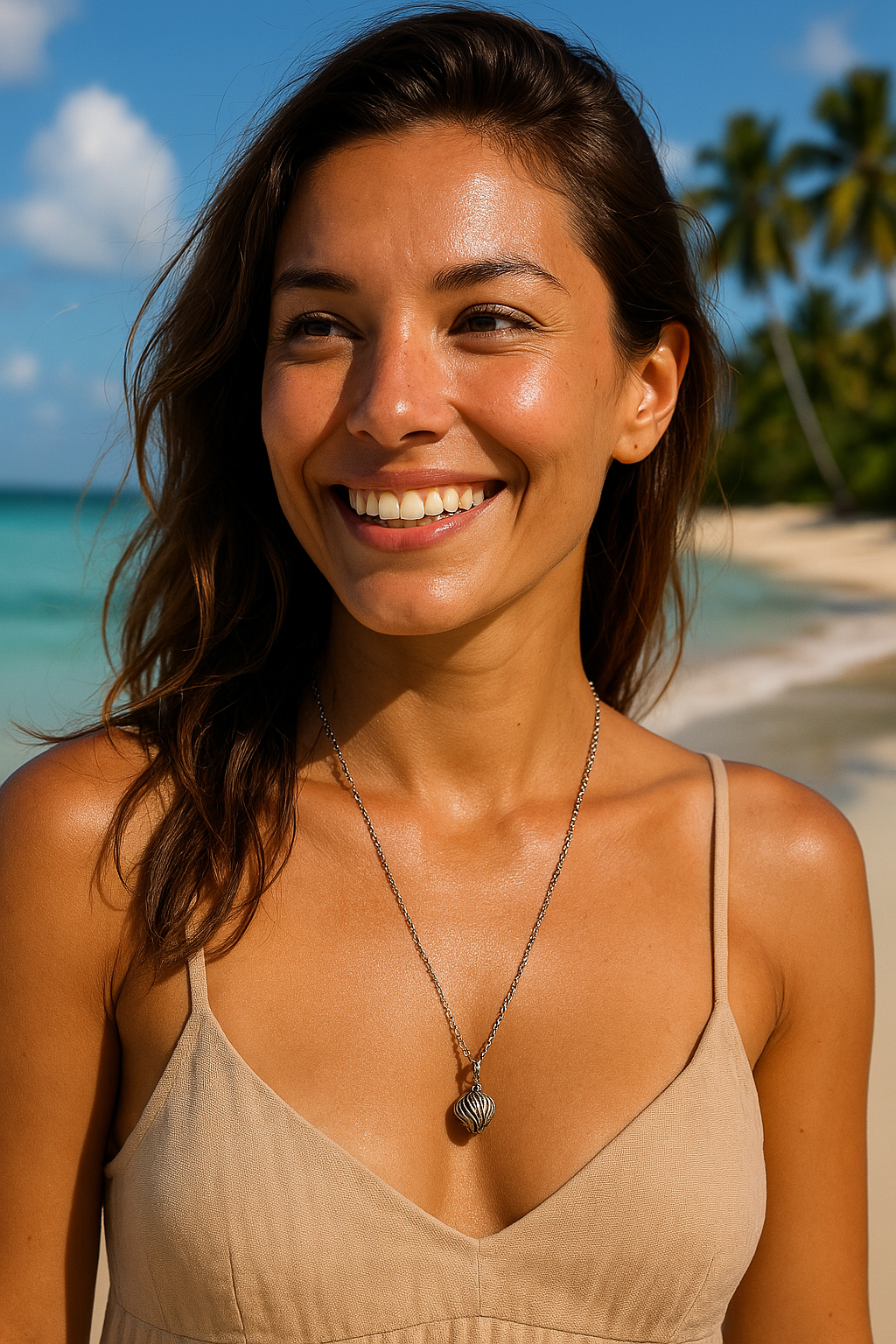 single necklace with charm