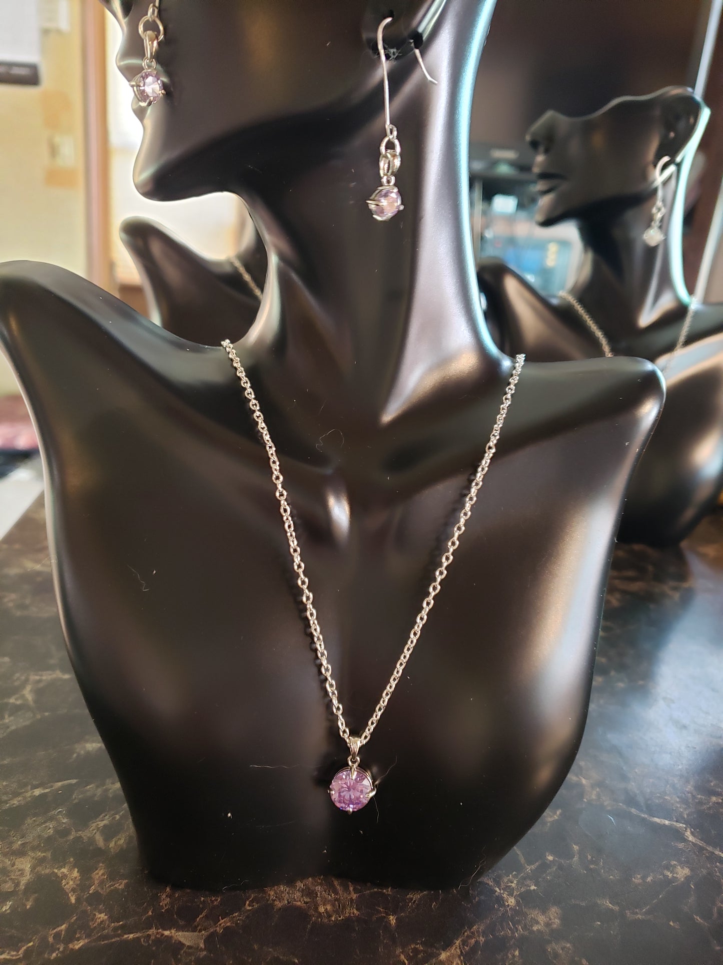 6mm Pink CZ in .925 Bezel