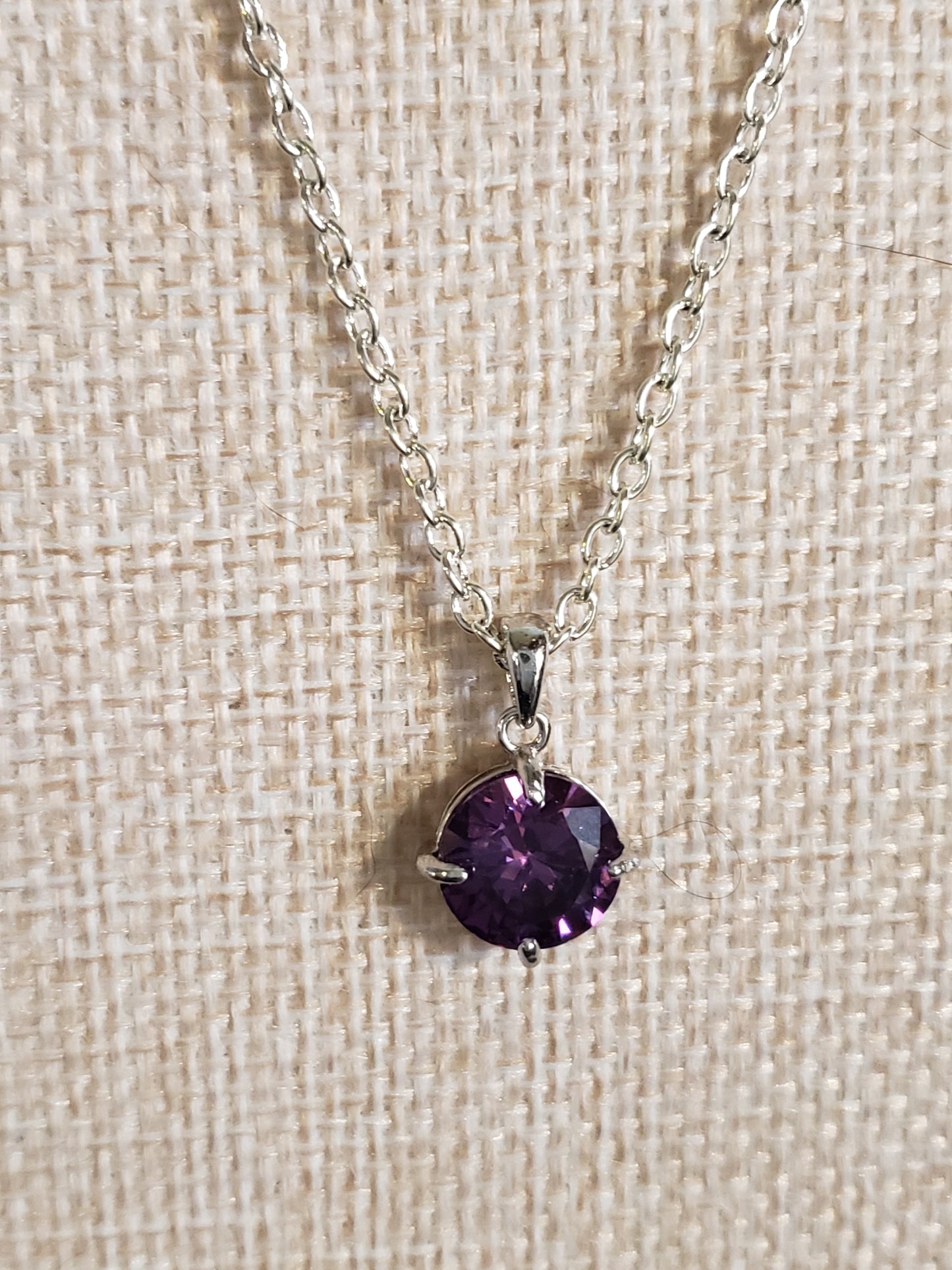AAAA  4-5 carat Deep Purple Diamond CZ with .925 Silver Bezel