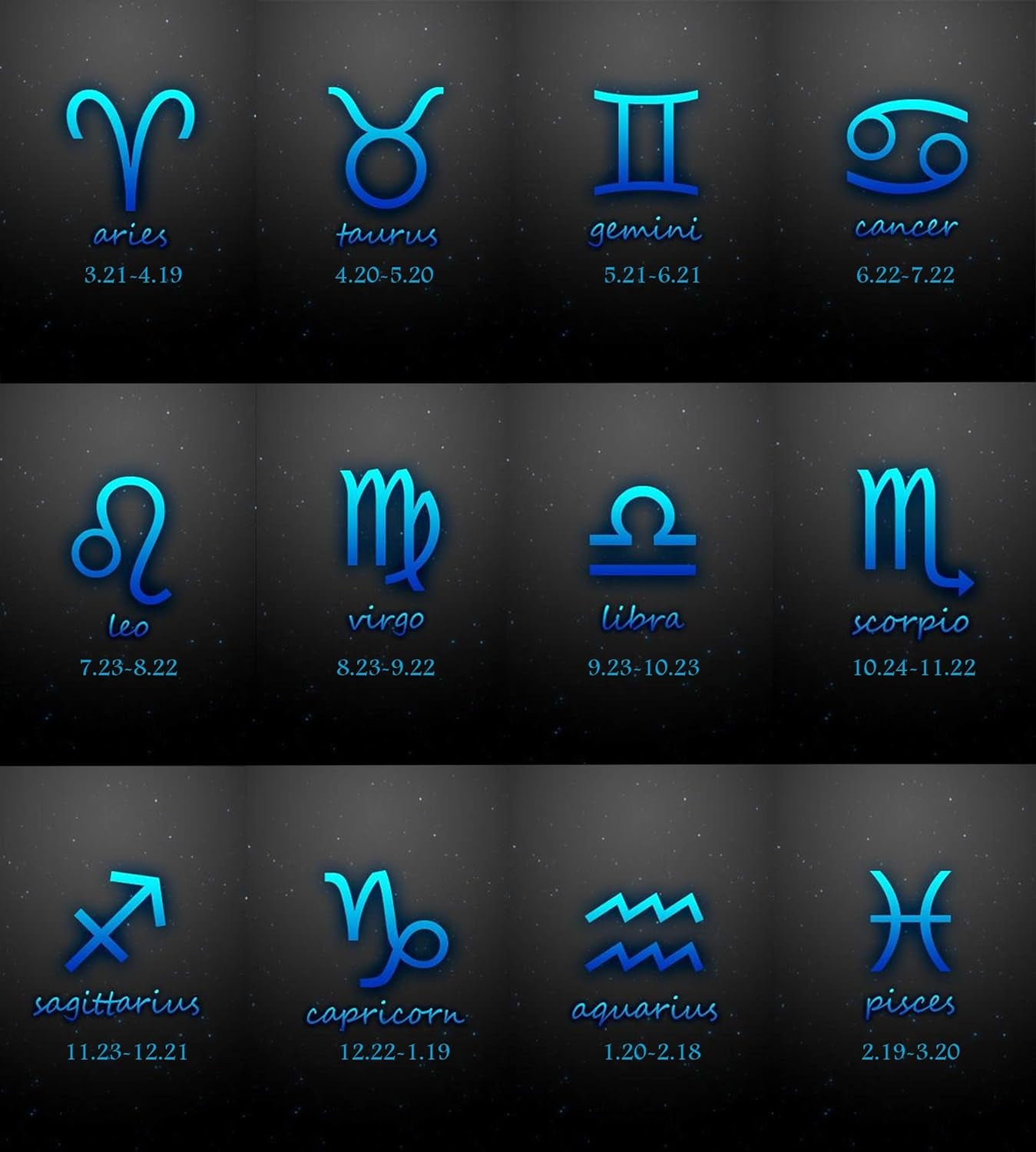 18K Gold Plated Zodiac Constellation Necklace for Women - Horoscope Pendant Jewelry