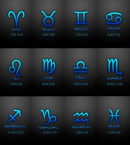 18K Gold Plated Zodiac Constellation Necklace for Women - Horoscope Pendant Jewelry