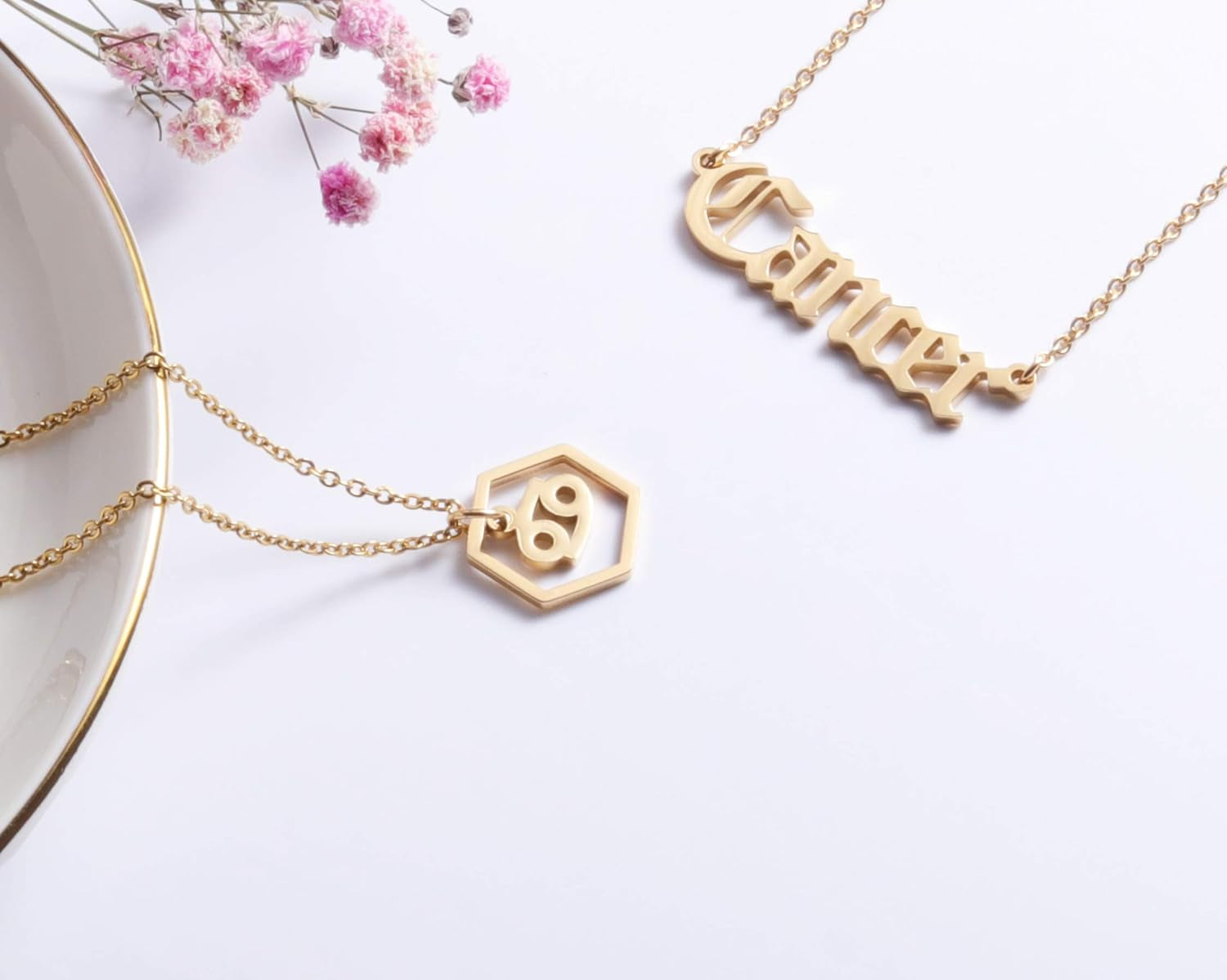 18K Gold Plated Zodiac Constellation Necklace for Women - Horoscope Pendant Jewelry