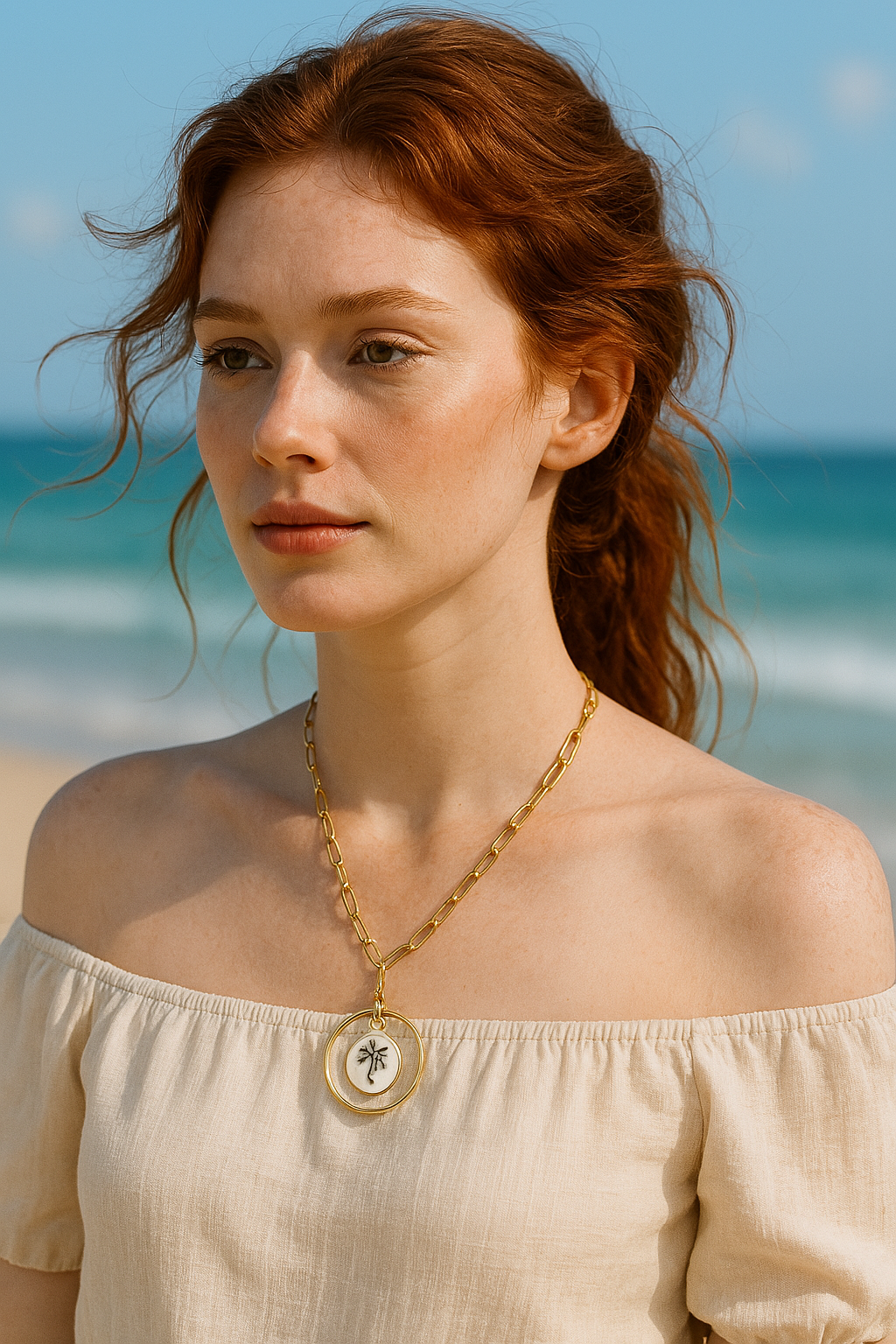 Sand Dollar charm Pendant with chain SOLD